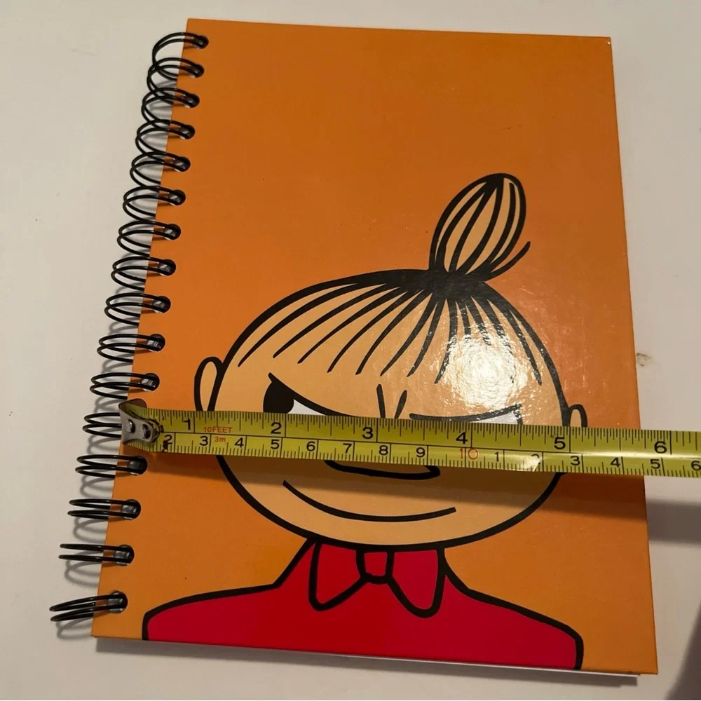 Vintage Moomin Lille My Blank Spiral Bound Notebook Hard Cover Yellow Finland